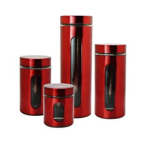 Red Practical Canisters to get Organised