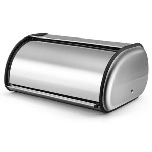 SMARTWARE Stainless Steel Swing Lid Bread Storage Bin