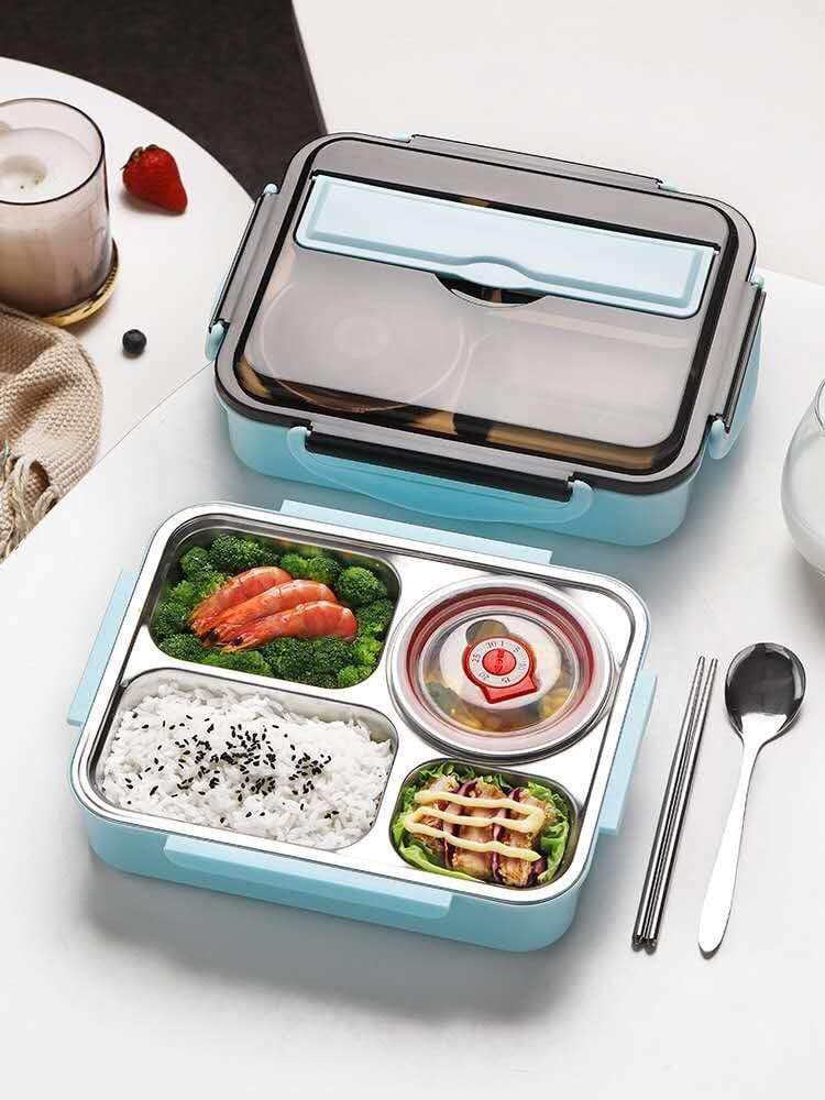 Large Bento Lunch Box with 5 Compartments, Leakproof Lunch Containers ...