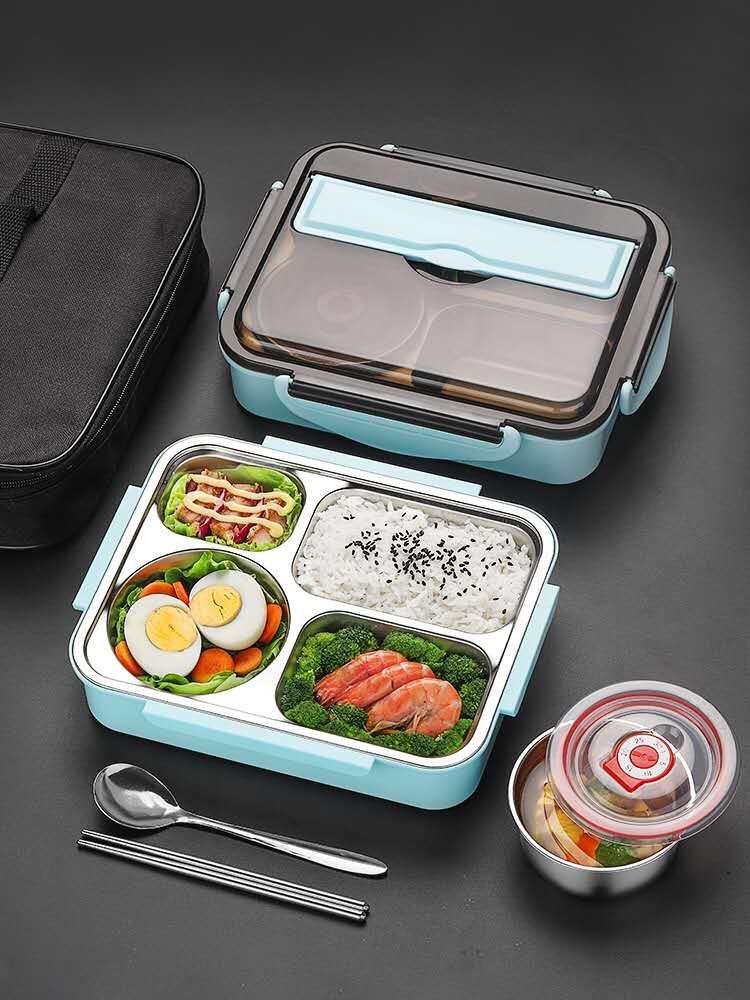 Large Bento Lunch Box with 5 Compartments, Leakproof Lunch Containers ...