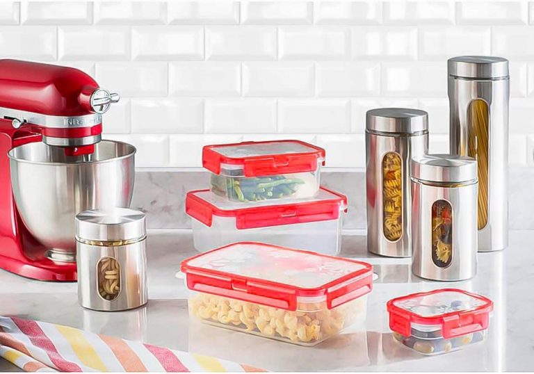 Quality Stainless Steel Canister Set for Kitchen Counter with Glass