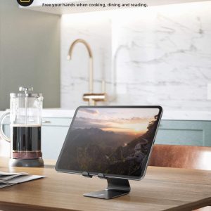 SMARTWARE Tablet Stand Multi-Angle, Lamicall Tablet Holder: Desktop Adjustable Dock Cradle Compatible with Tablets Such As iPad Air Mini Pro, Phone XS Max XR X 6 7 8 Plus More Tablets (4-13 Inch) - Black