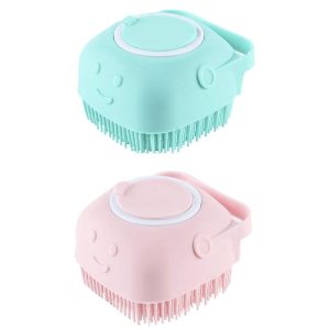 SMARTWARE Well 80ml Silicone Massage Exfoliating Bath Shower Brush With Soap Dispenser Bath & Body Brushes Wash Scrubber Deep Cleaning for Women Men Children