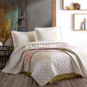 Quilt Set Full/Queen Size(96"x90", White) - Super Soft Lightweight Microfiber Bedspreads, All Seasons Suitable Coverlet for Queen Bed - 3 Pieces(Includes 1 Quilt, 2 Shams)