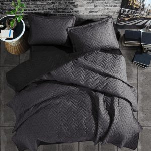 BLACK Quilt Set Full/Queen Size(96"x90", White) - Super Soft Lightweight Microfiber Bedspreads, All Seasons Suitable Coverlet for Queen Bed - 3 Pieces(Includes 1 Quilt, 2 Shams)