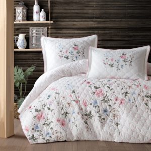 SMARTWARE Quilt Set Full/Queen Size(96"x90", White) - Super Soft Lightweight Microfiber Bedspreads, All Seasons Suitable Coverlet for Queen Bed - 3 Pieces(Includes 1 Quilt, 2 Shams)