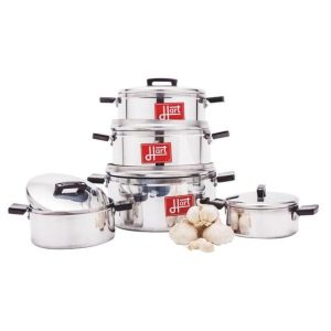 heart Hart J7 Cookware Stainless Steel Cookware Set (10 - Piece)