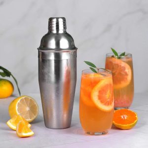Cocktail Shaker, 24 oz Martini Shaker Drink Mixer with Built-in Strainer for Bartending – Stainless Steel Bartender Shaker Metal Margarita Mixer for Mixed Drinks / Cocktail Shaker Set